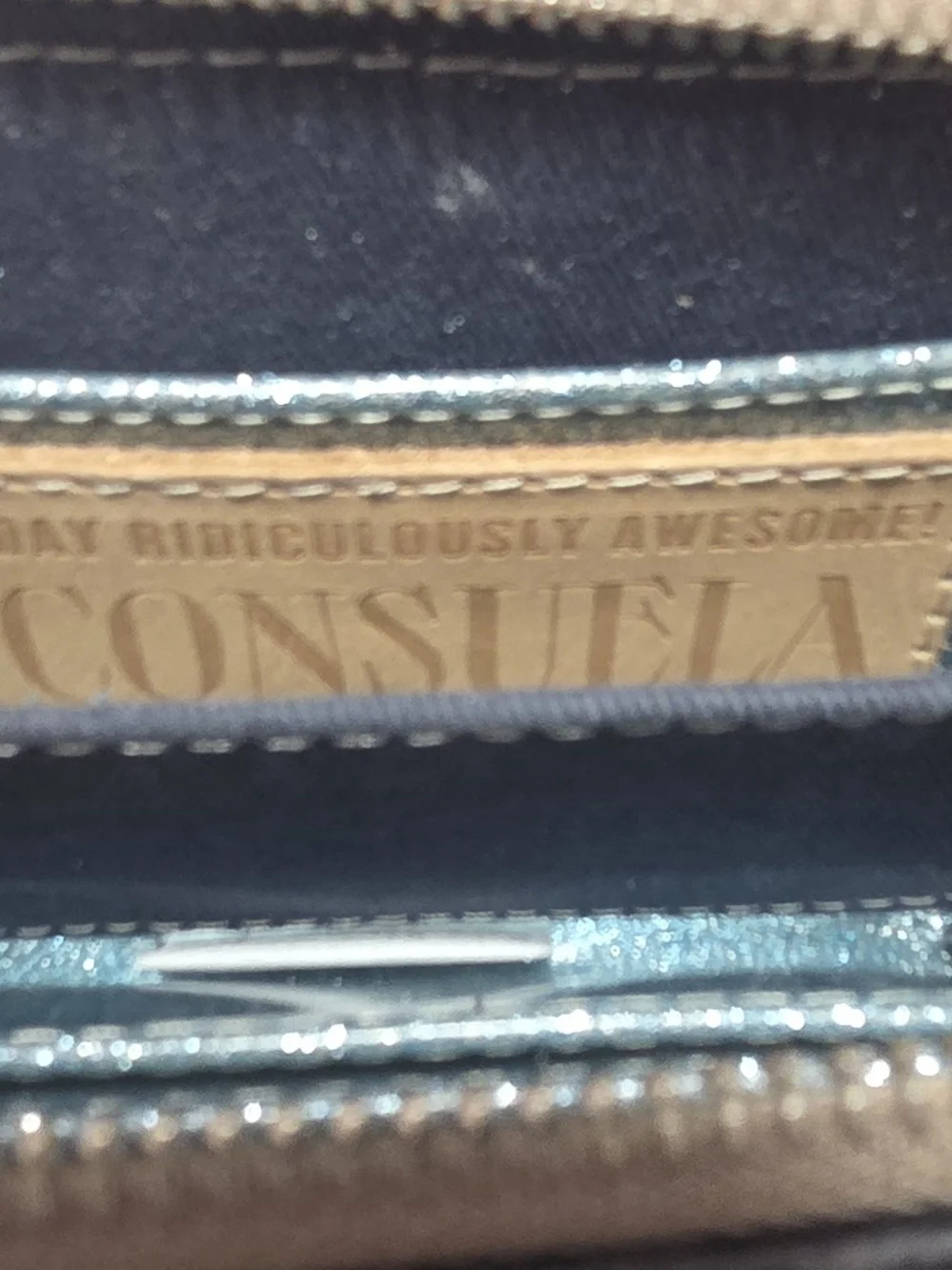 Consuela Steely Floral Embossed Zip Wallet